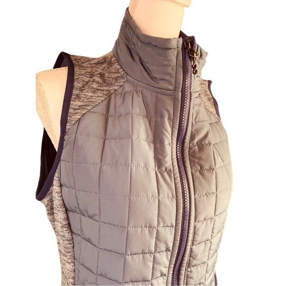 New Women's Medium Be Boundless Soft Touch Zip Up Mixed-Media Vest Light Blue - Picture 5 of 13